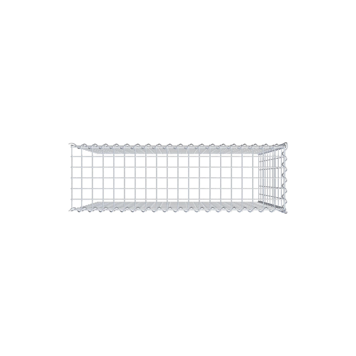 Gabion rapporté type 4 100 cm x 100 cm x 30 cm (L x H x P), mailles 5 cm x 10 cm, spirale