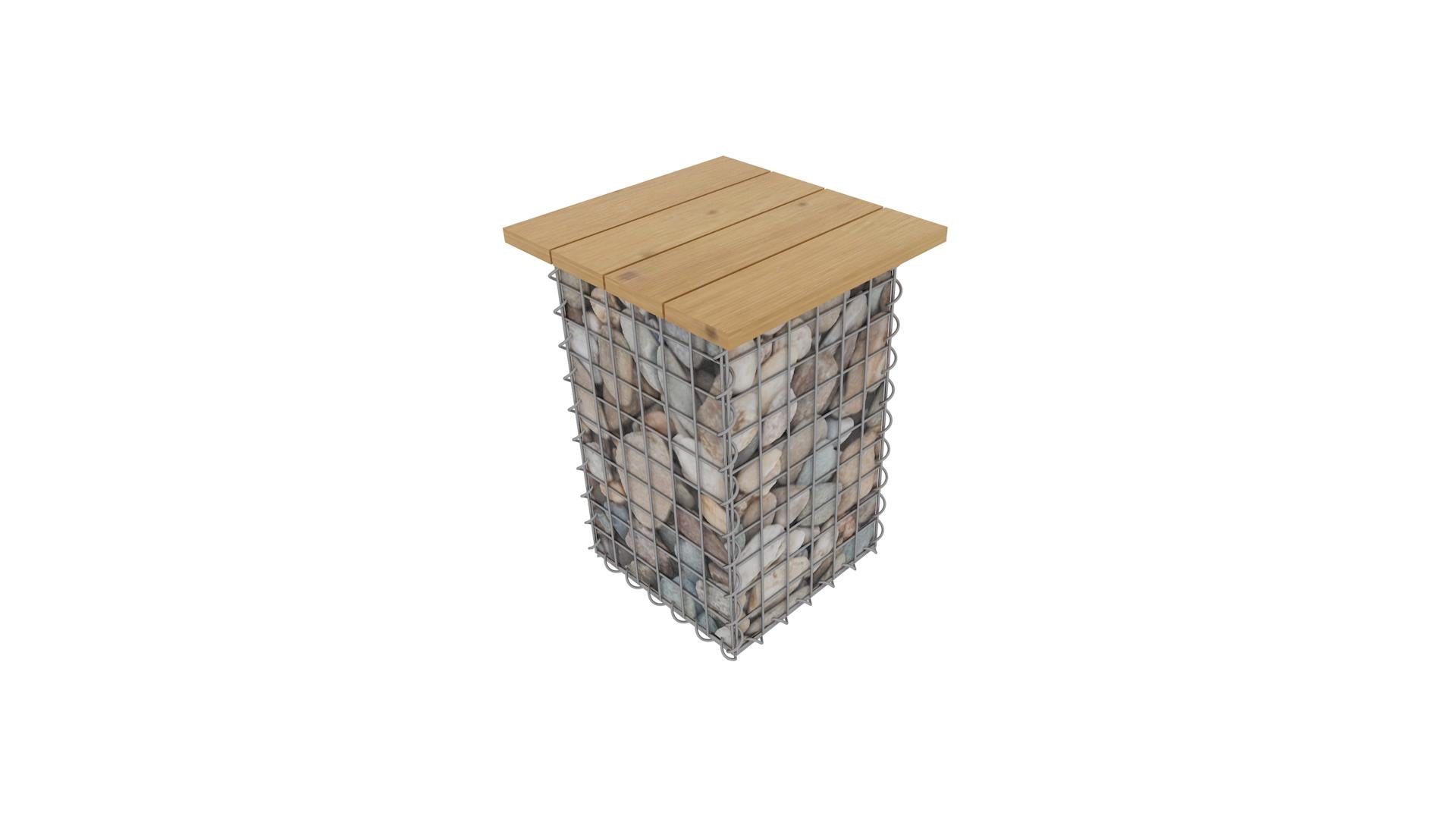 Spiraal kruk MW 5 x 5 TEAK