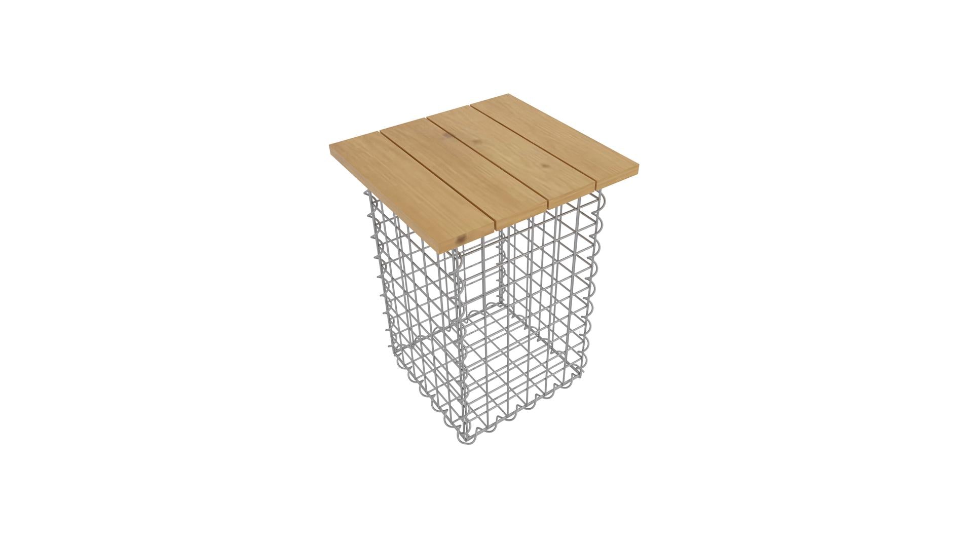Spiraal kruk MW 5 x 5 TEAK