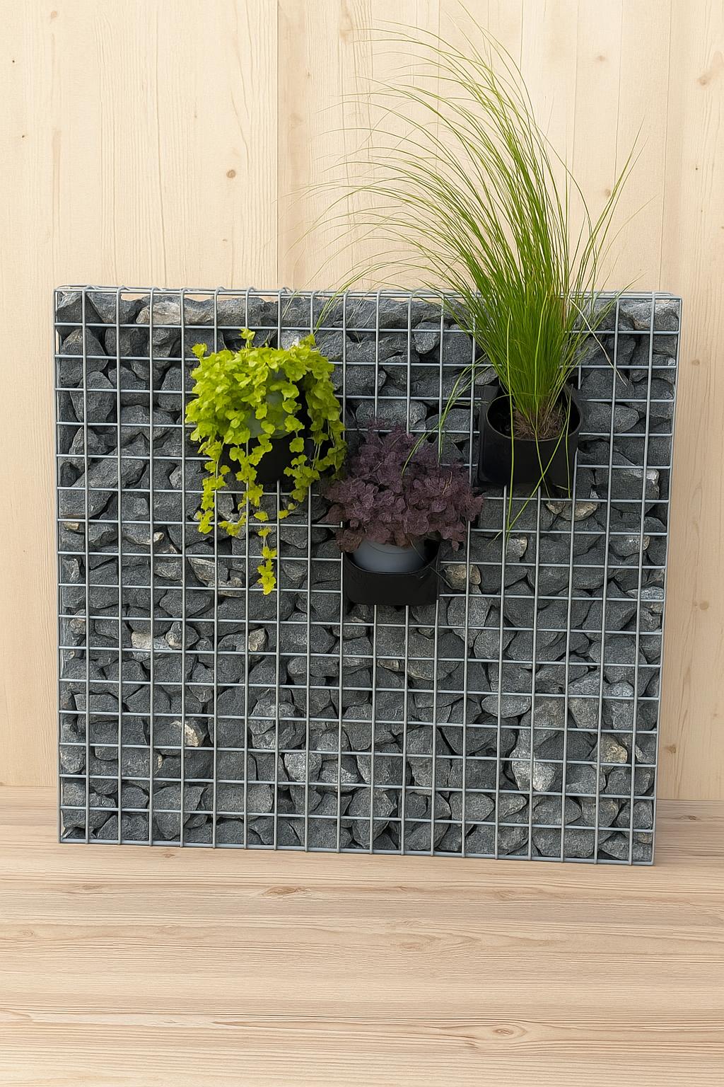Gabion-hængepotte til blomster og planter 15 cm x 15 cm x 15 cm (L x H x D)