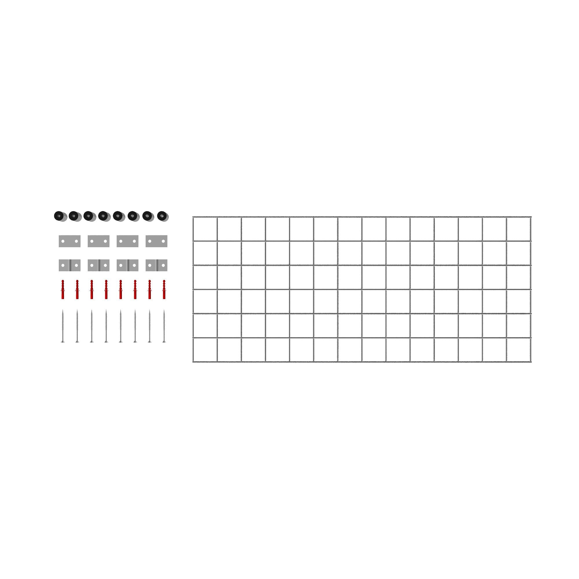 Dekorativt gitter / espalier (inklusive monteringsmateriale) maskestørrelse 5 x 5 cm