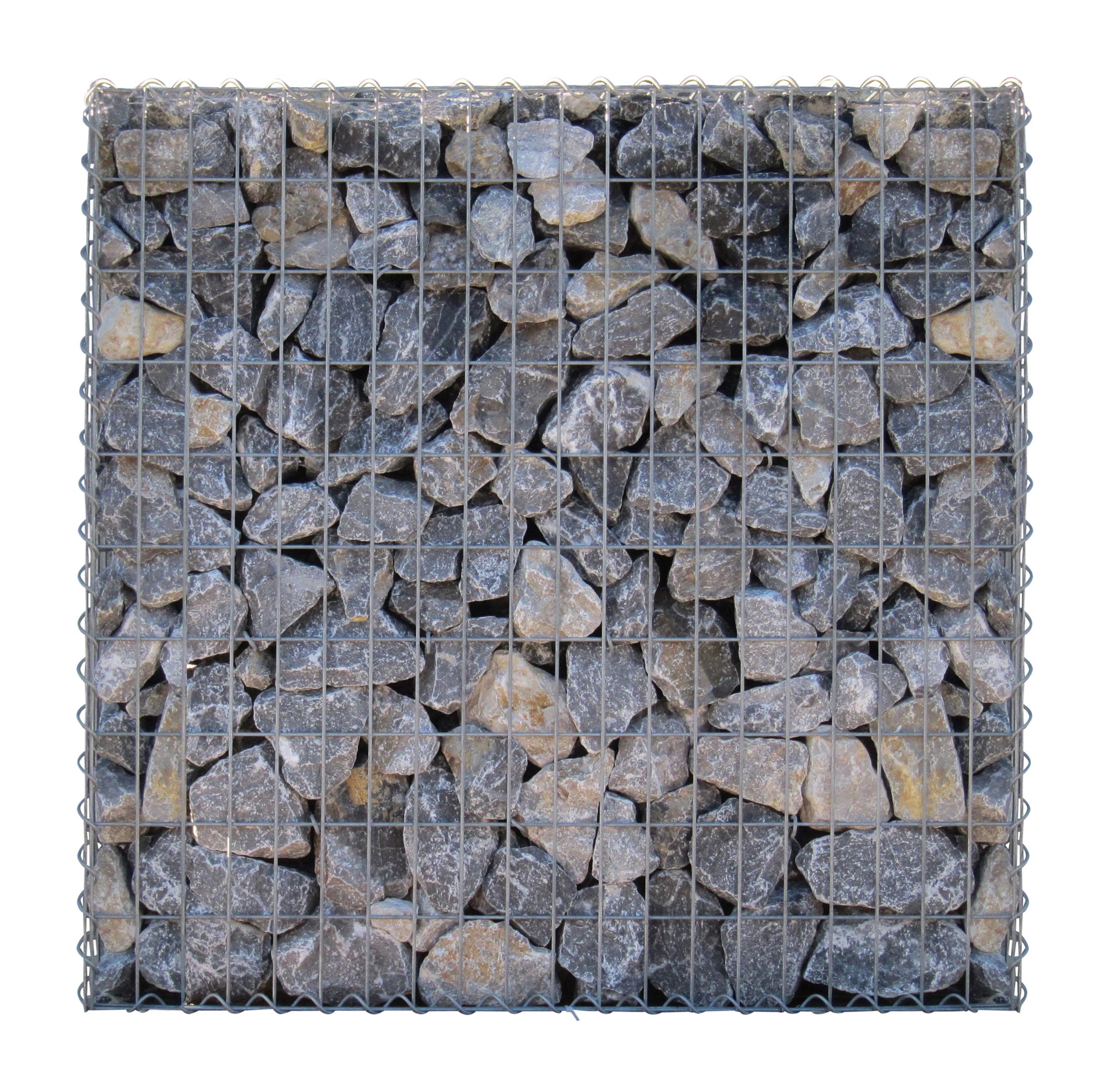 Gabion 100 cm x 100 cm x 30 cm (L x H x P), mailles 5 cm x 10 cm, anneau en C