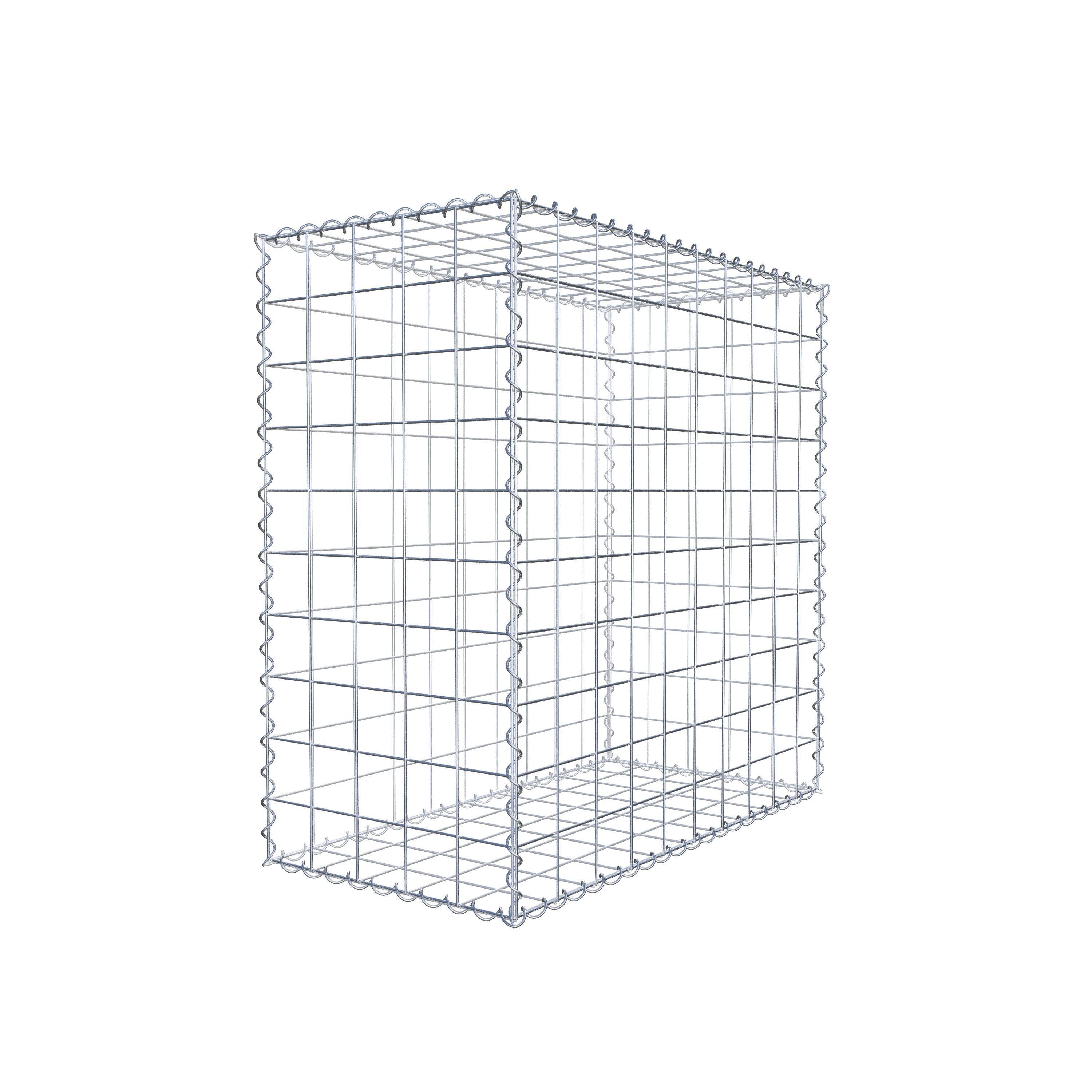 Set of 2 gabions 100 cm x 100 cm x 50 cm (L x H x D), mesh size 10 x 10 cm, spiral
