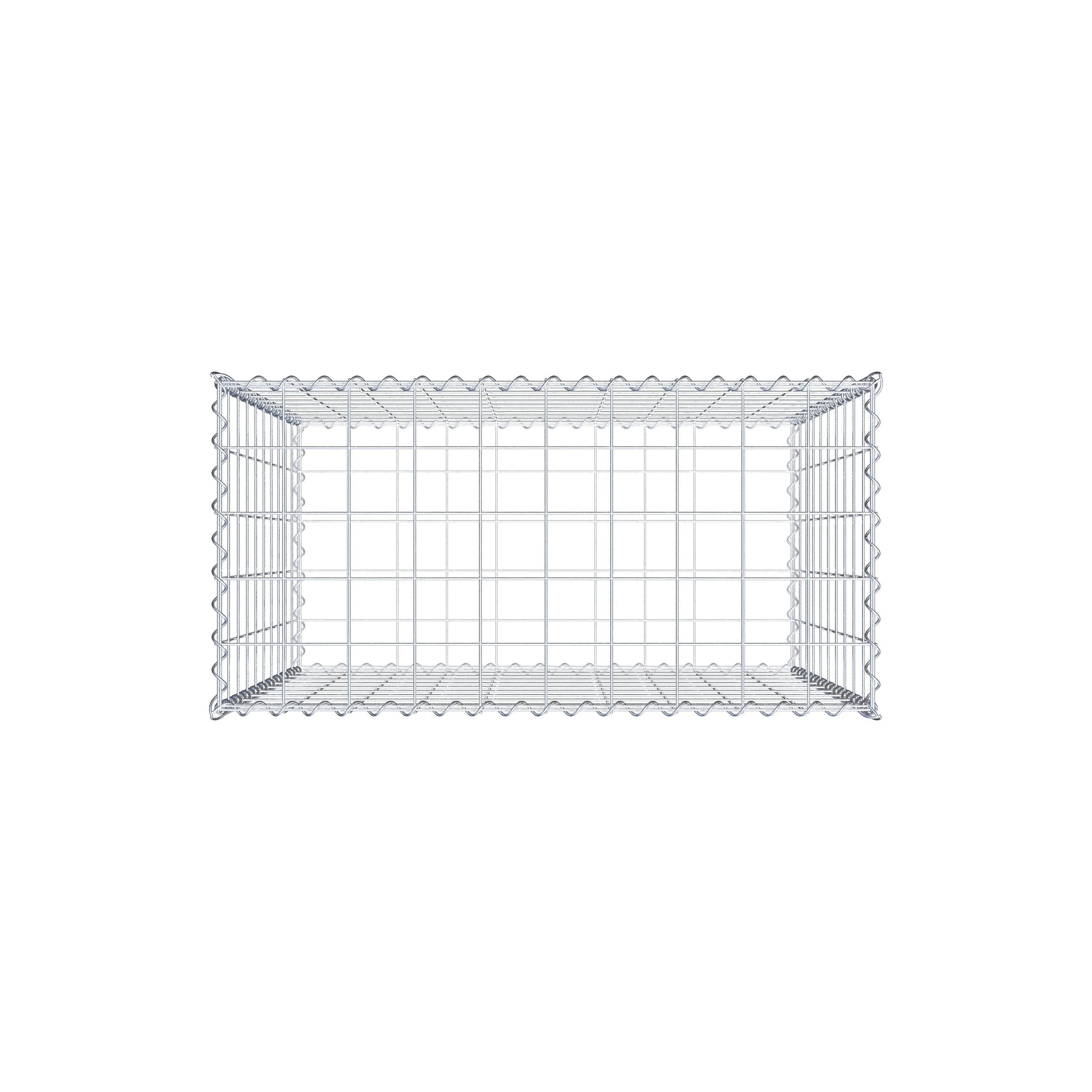 Set of 2 gabions 100 cm x 100 cm x 50 cm (L x H x D), mesh size 10 x 10 cm, spiral