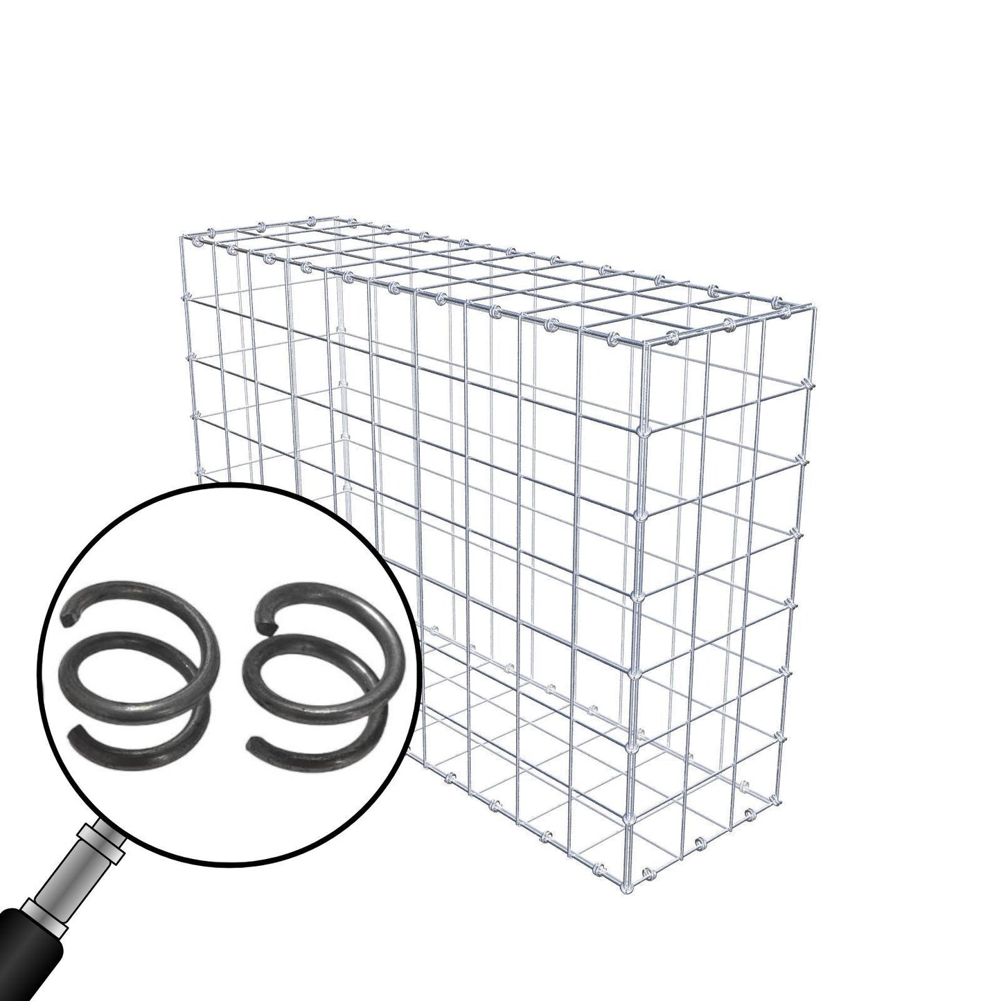 Spiralringe 20er Set galvanisch verzinkt - stabile Verbindung für Gabionen & Drahtgitter