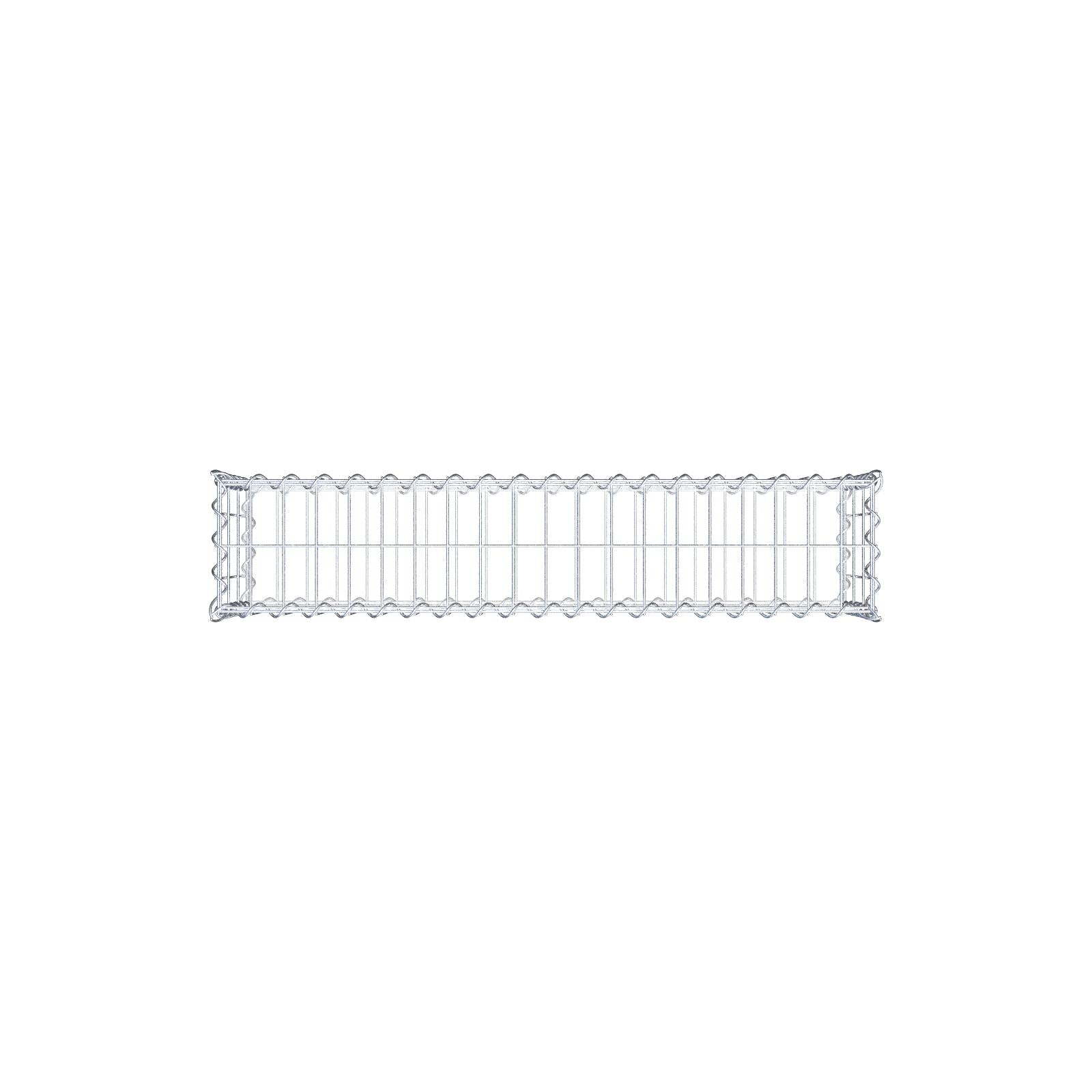 Set of 2 gabions 100 cm x 30 cm x 20 cm (L x H x D), mesh size 5 x 10 cm, spiral