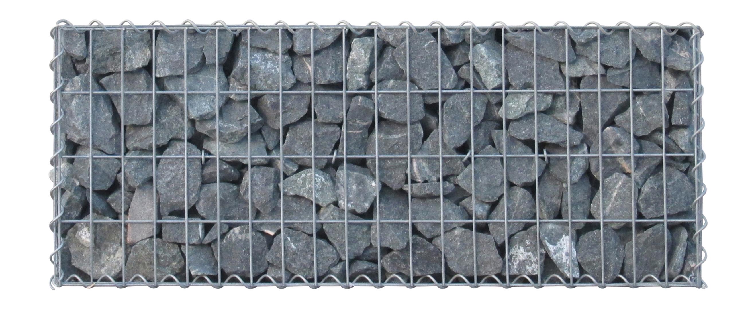 Set of 2 gabions 100 cm x 40 cm x 30 cm (L x H x D), mesh size 5 x 10 cm, spiral