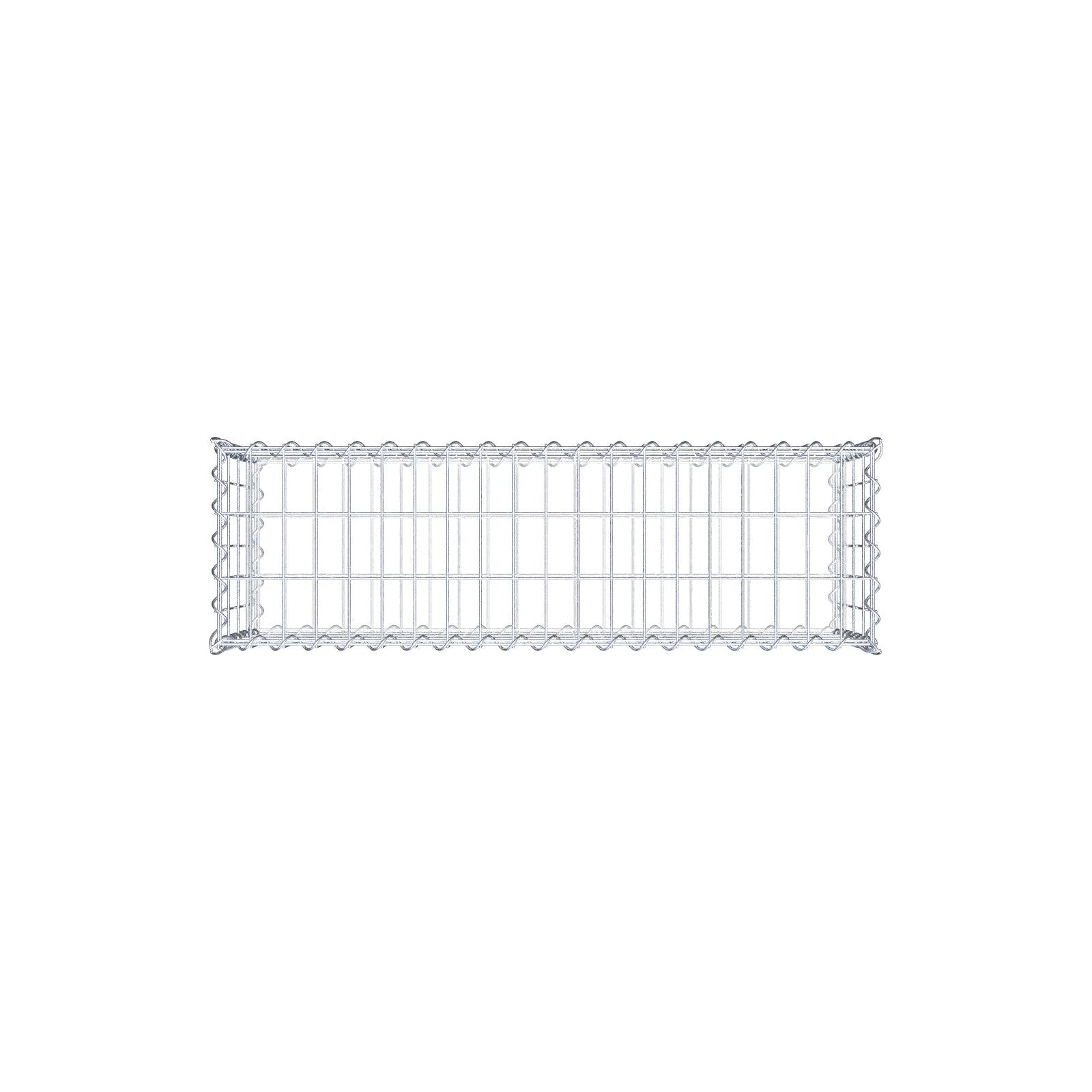 Set of 2 gabions 100 cm x 40 cm x 30 cm (L x H x D), mesh size 5 x 10 cm, spiral