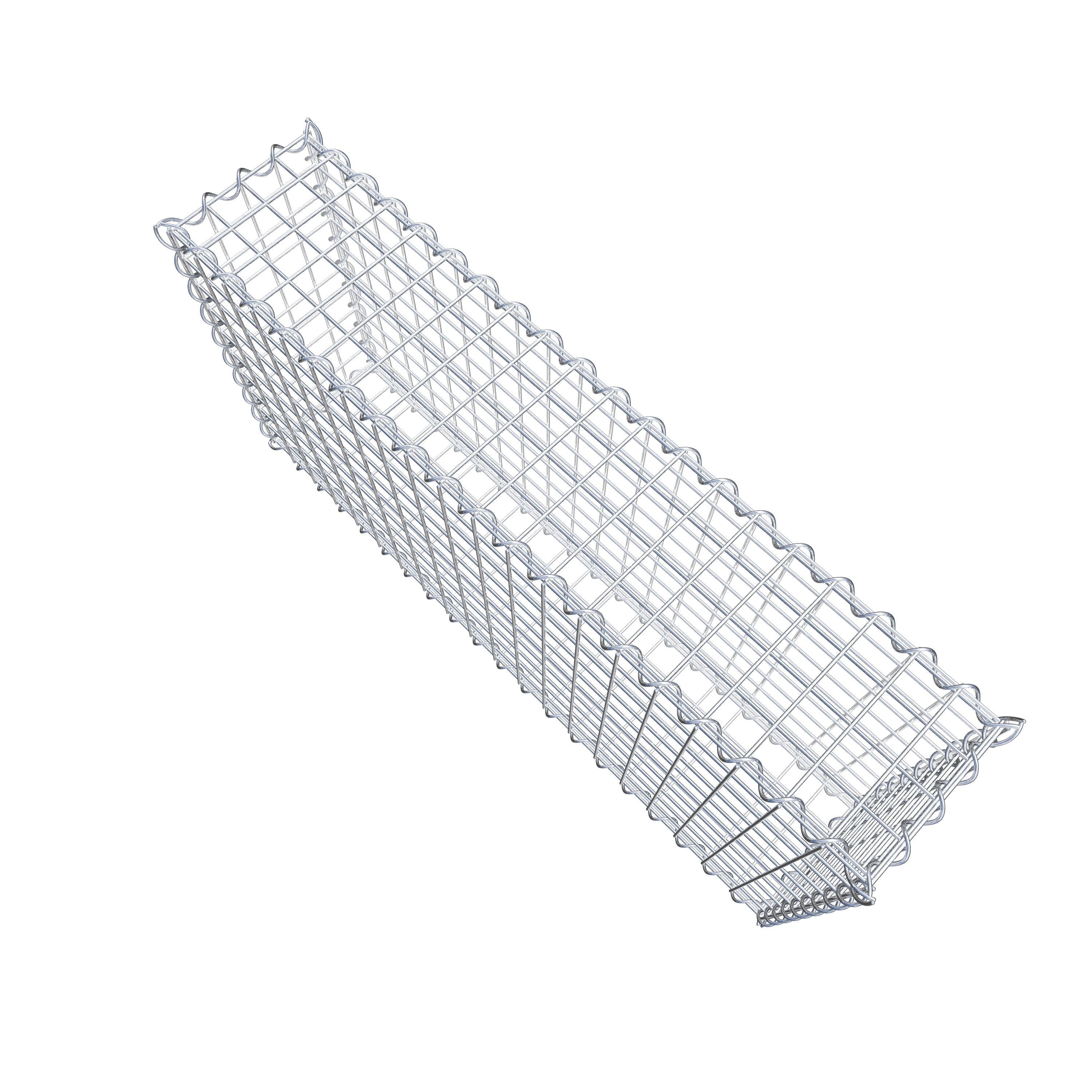 Set of 2 gabions 100 cm x 50 cm x 20 cm (L x H x D), mesh size 5 x 5 cm, spiral