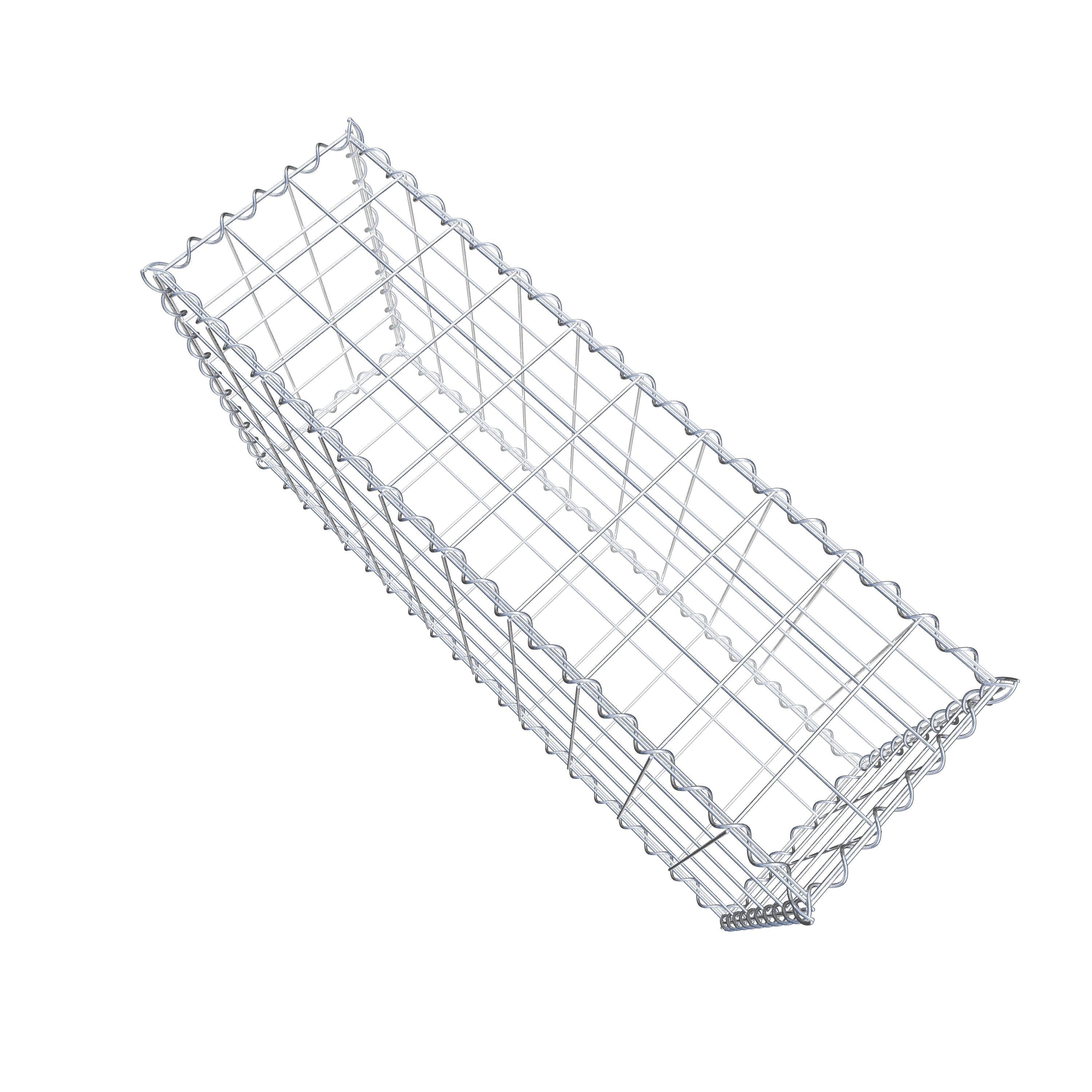 Set of 2 gabions 100 cm x 50 cm x 30 cm (L x H x D), mesh size 10 x 10 cm, spiral