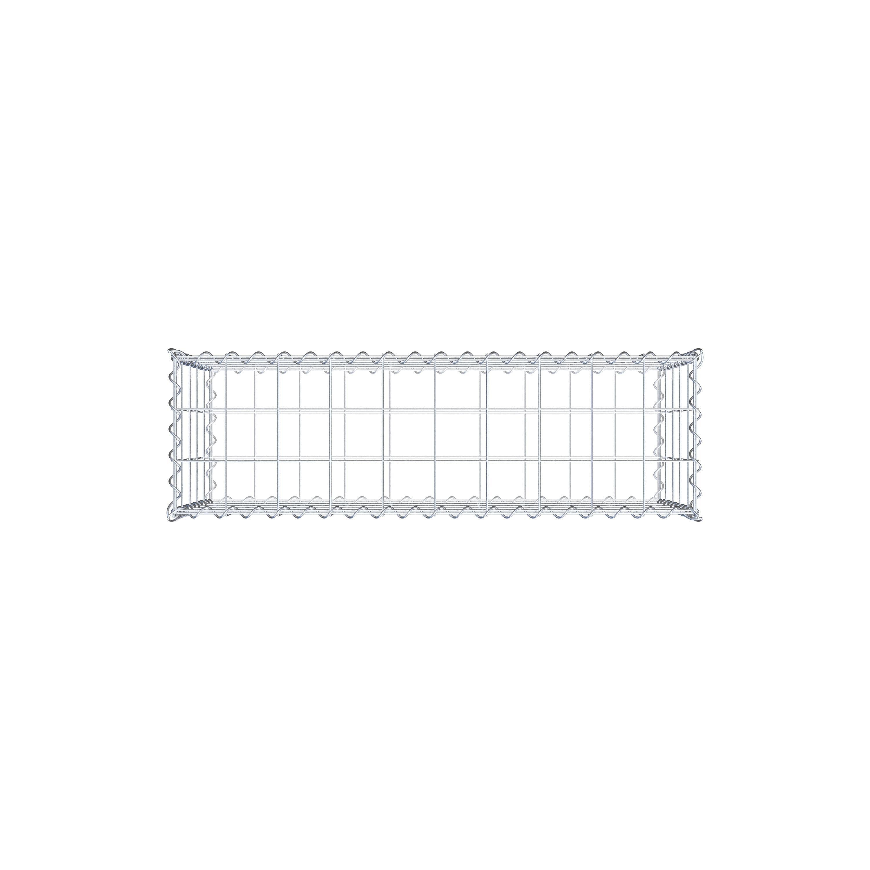 Set of 2 gabions 100 cm x 50 cm x 30 cm (L x H x D), mesh size 10 x 10 cm, spiral