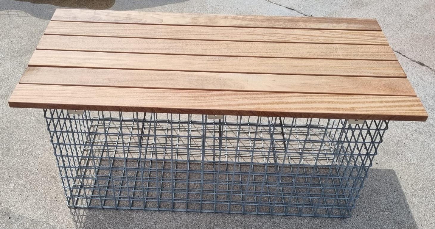 Garden bench Cumaru 102 x 45 x 52 cm, MW 5 x 5 cm, hot-dip galvanized
