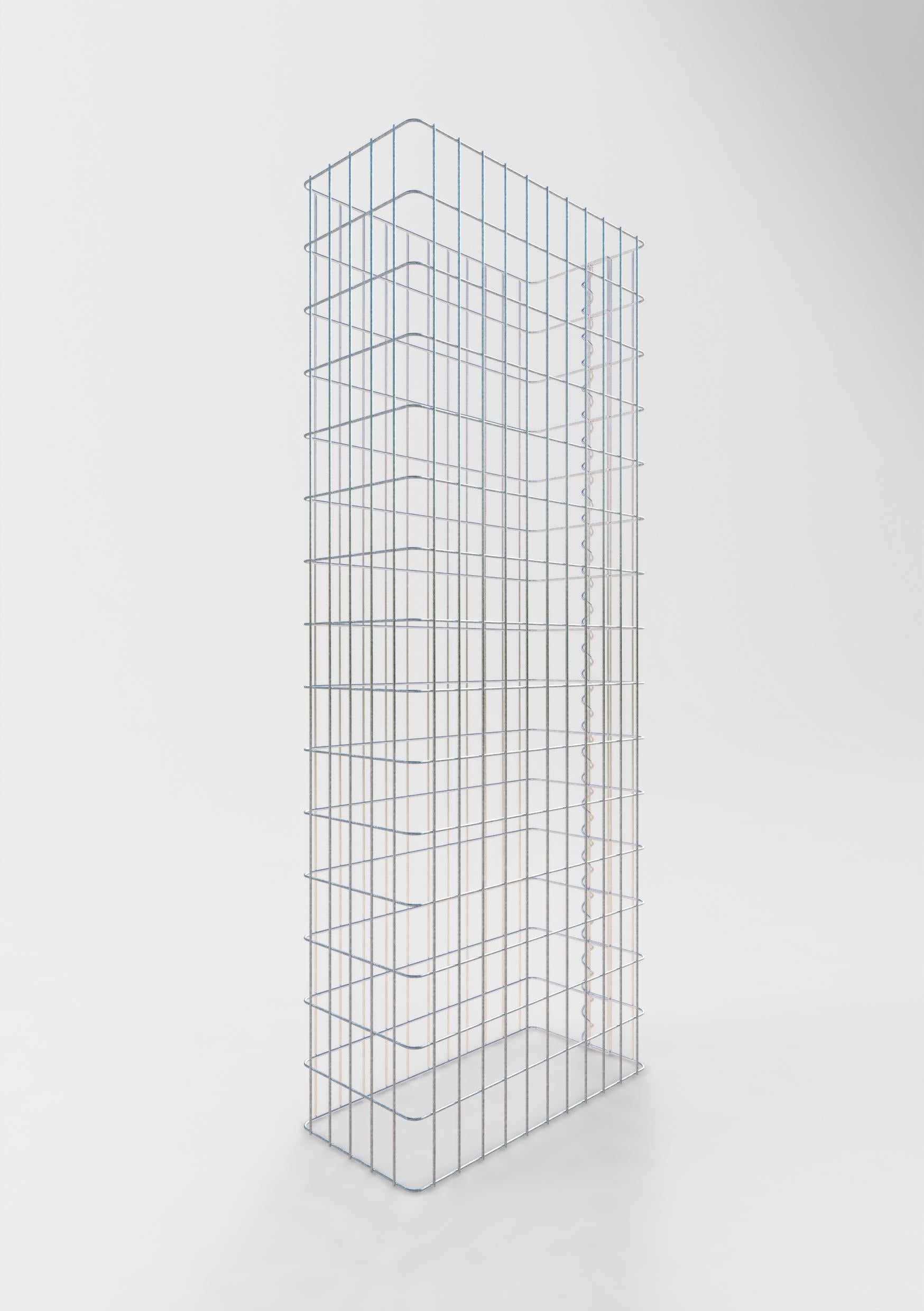 Clôture en gabion Longueur 57 cm, hauteur 160 cm, profondeur 27 cm, mailles 5 x 10 cm