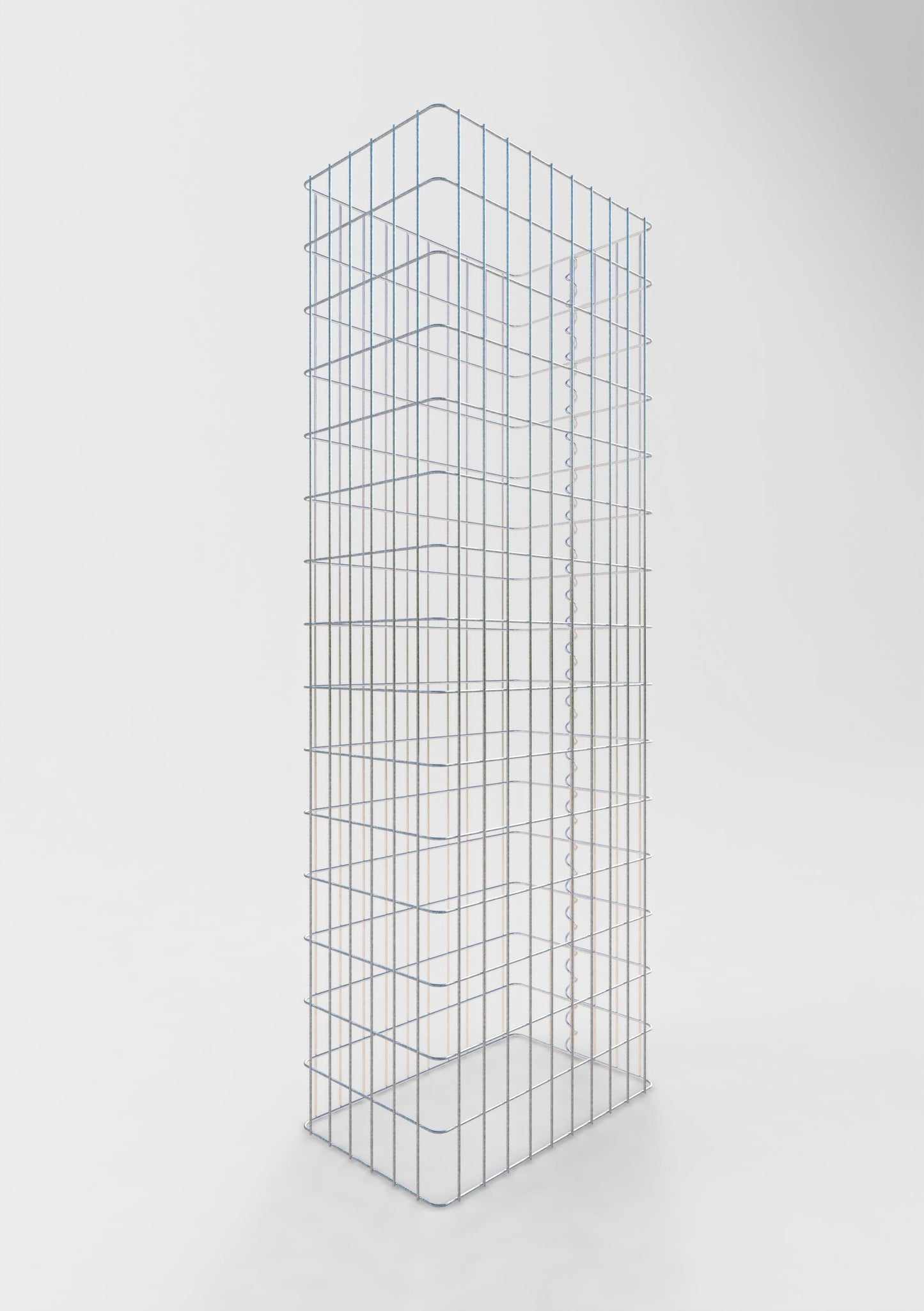 Valla de gaviones longitud 52 cm, altura 160 cm, profundidad 32 cm, luz de malla 5 x 10 cm