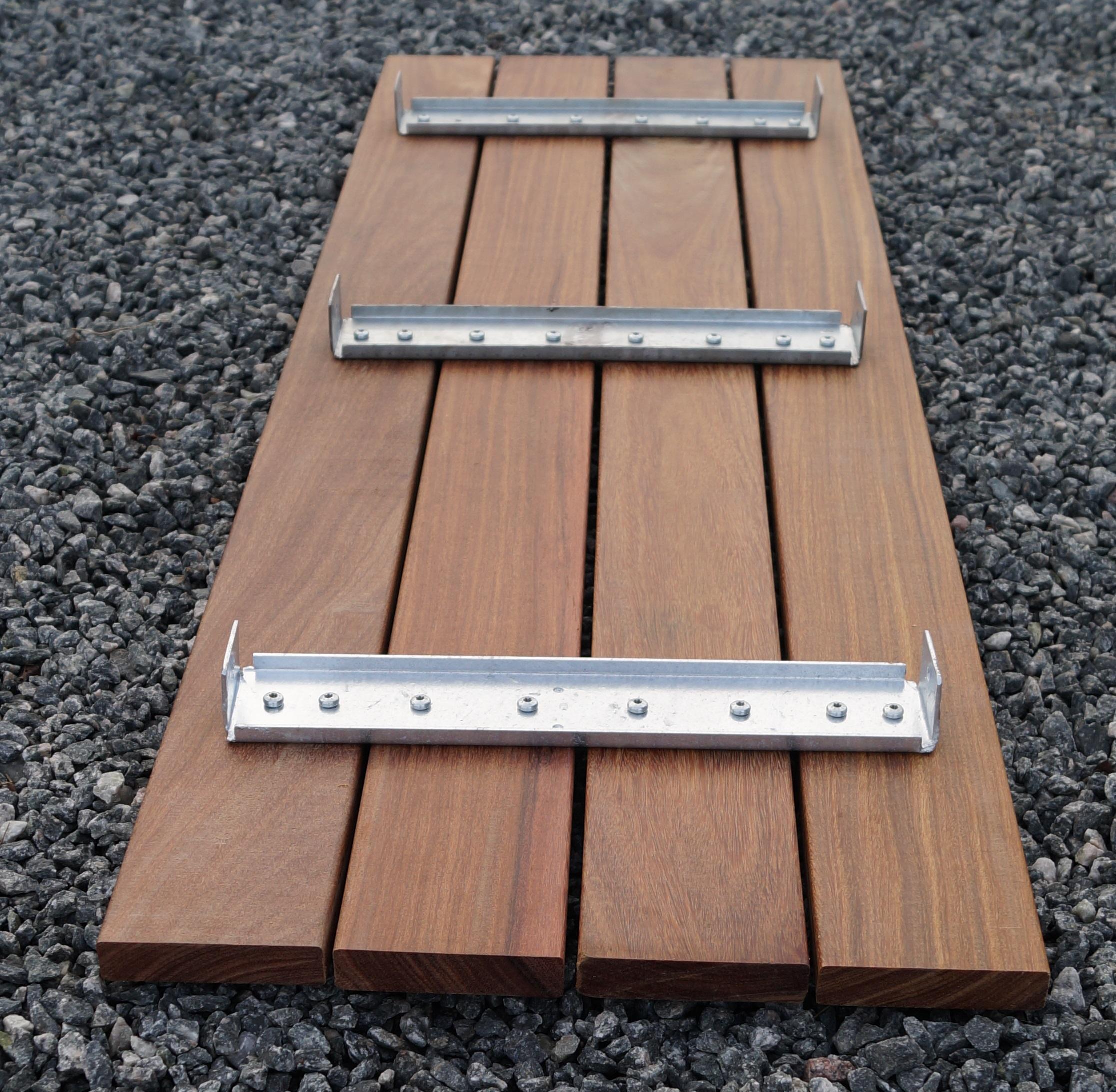 Tuinbank 102 x 50 x 32 cm TEAK MW 5 x 5 cm, thermisch verzinkt