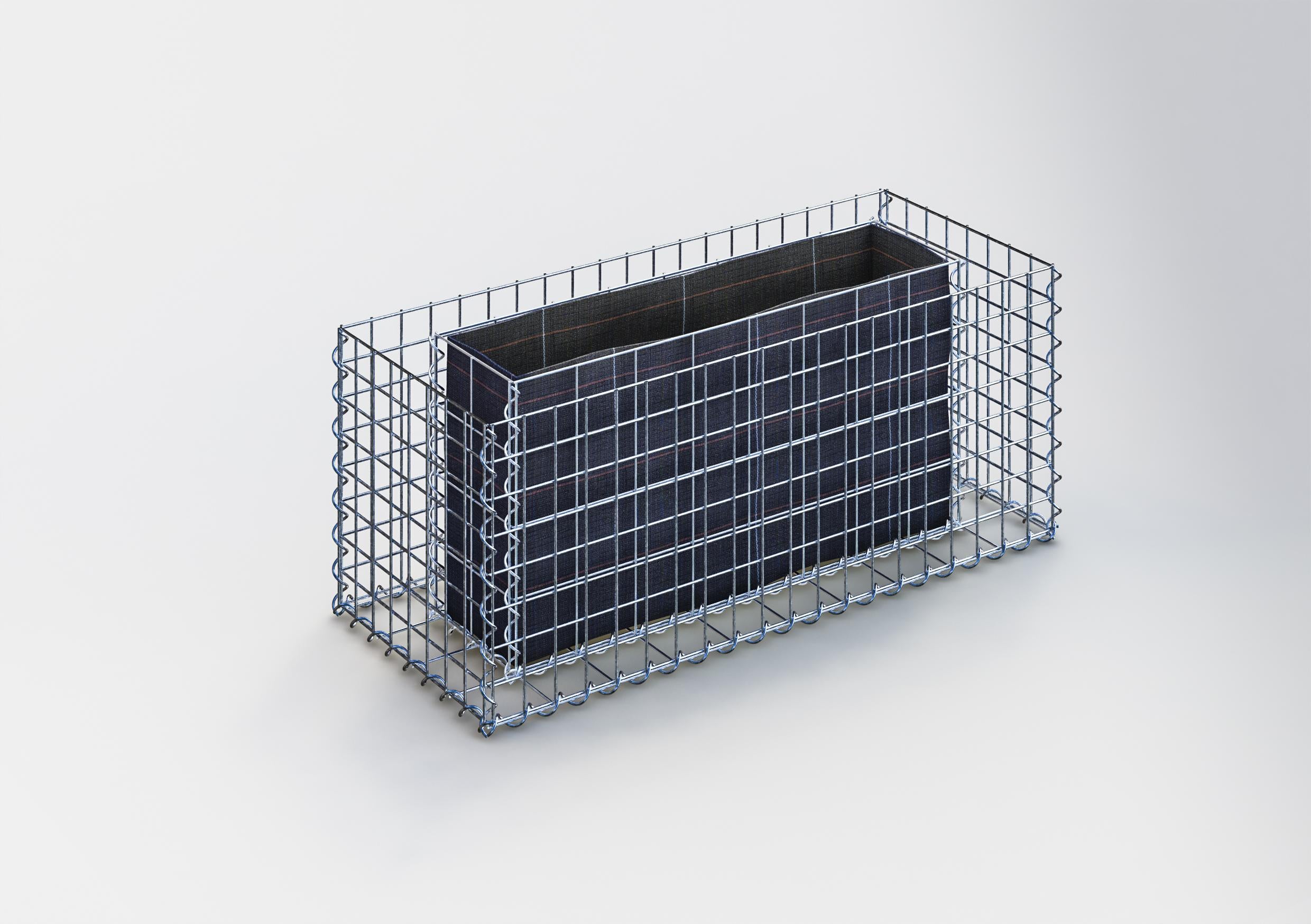 Rechthoekig verhoogd bed 100 cm x 40 cm x 40 cm (L x H x D), maaswijdte 5 x 5 cm, wanddikte 10 cm