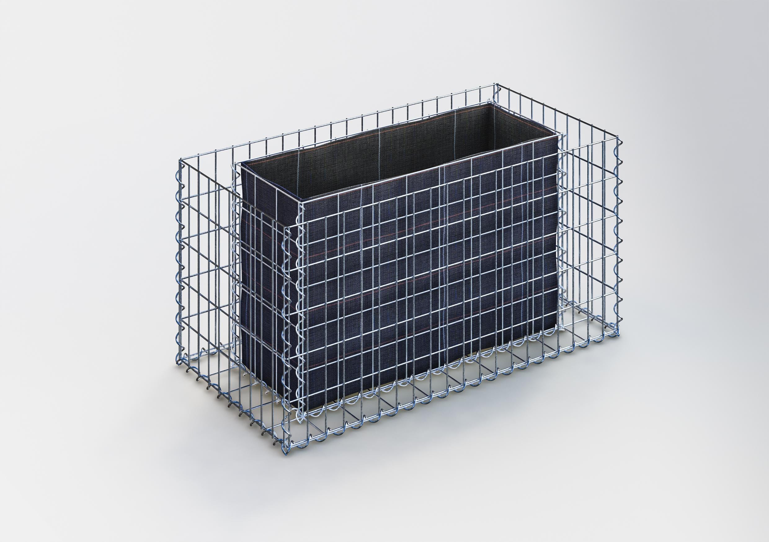 Rechthoekig verhoogd bed 100 cm x 50 cm x 50 cm (L x H x D), maaswijdte 5 x 10 cm, wanddikte 10 cm