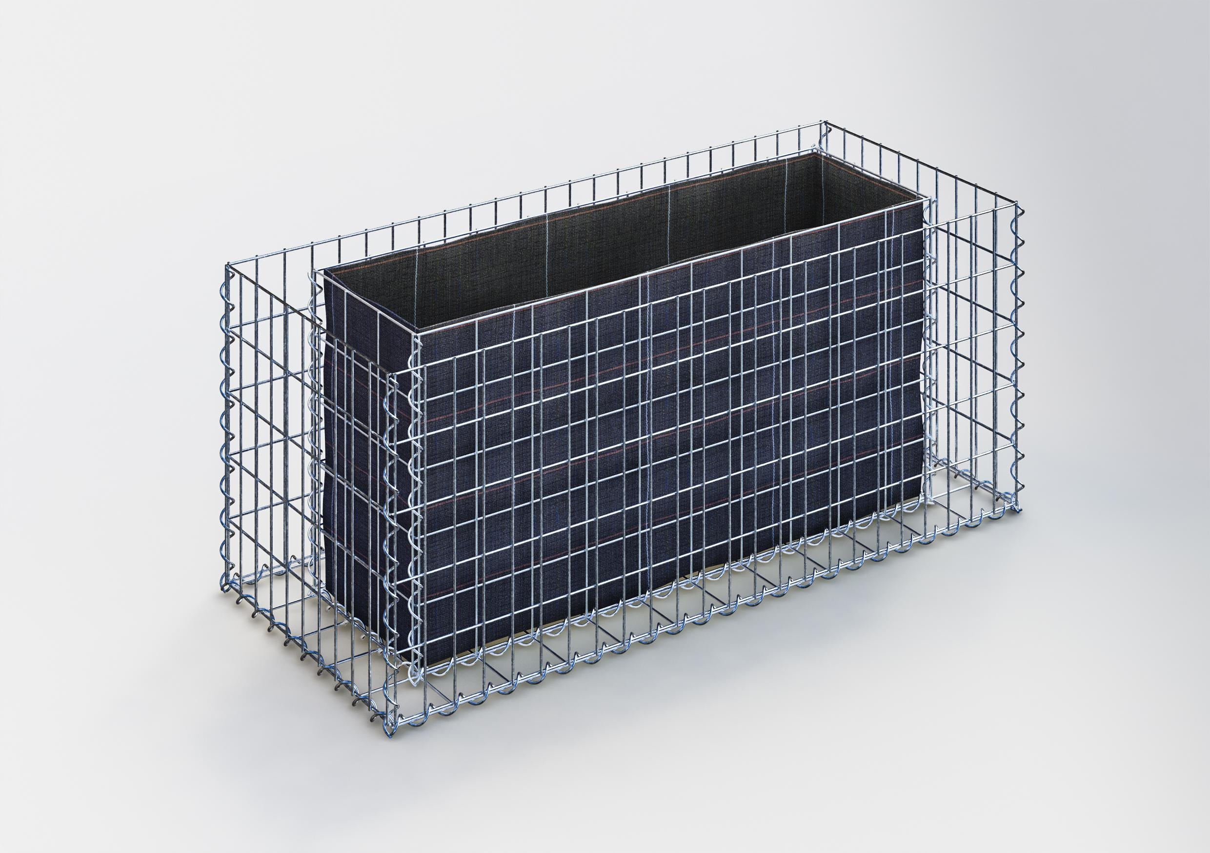 Højbed firkantet 120 cm x 50 cm x 50 cm (L x H x D), maskestørrelse 5 x 10 cm, vægtykkelse 10 cm