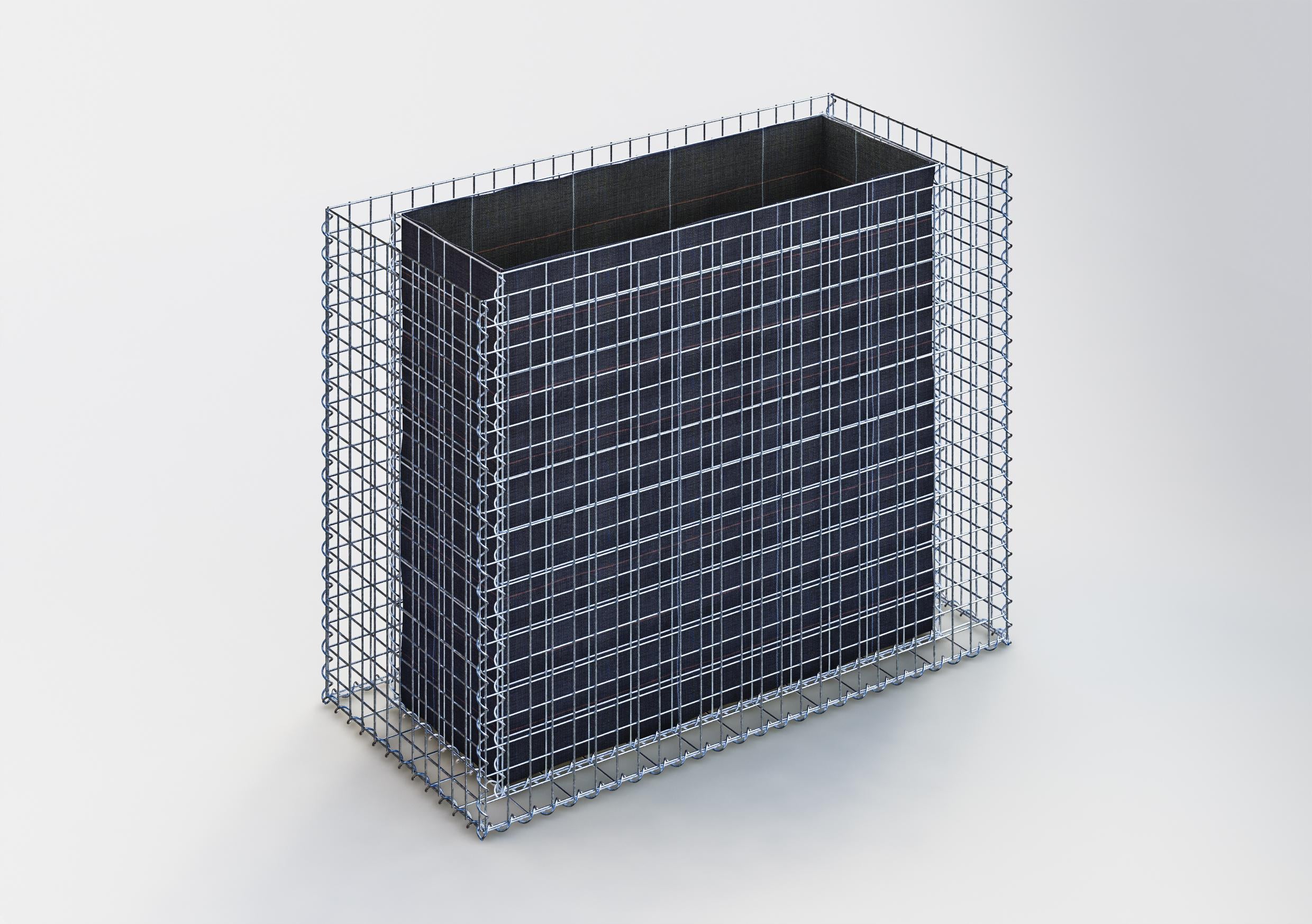 Højbed firkantet 130 cm x 100 cm x 60 cm (L x H x D), maskestørrelse 5 x 5 cm, vægtykkelse 10 cm
