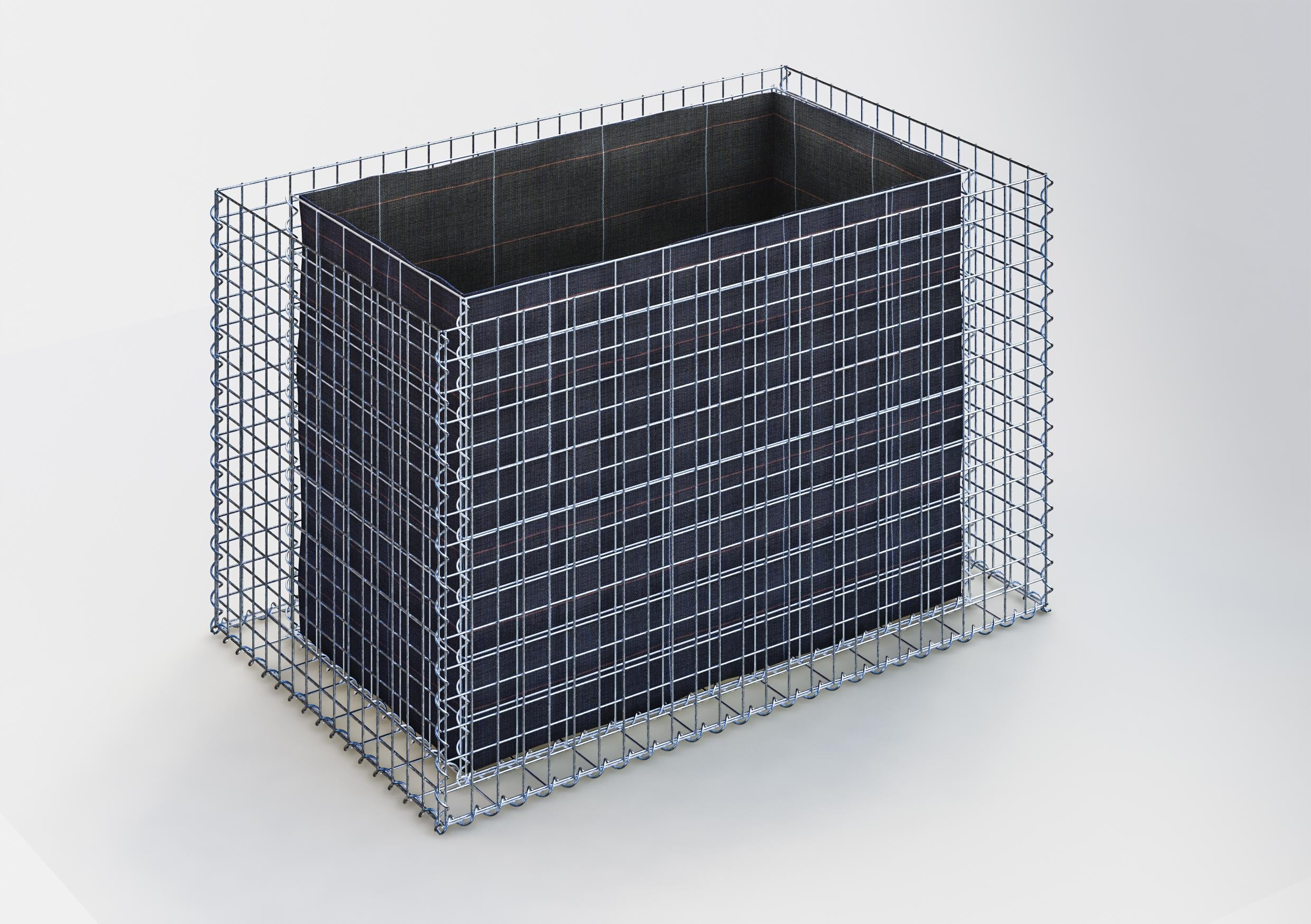 Højbed firkantet 130 cm x 80 cm x 80 cm (L x H x D), maskestørrelse 5 x 5 cm, vægtykkelse 10 cm
