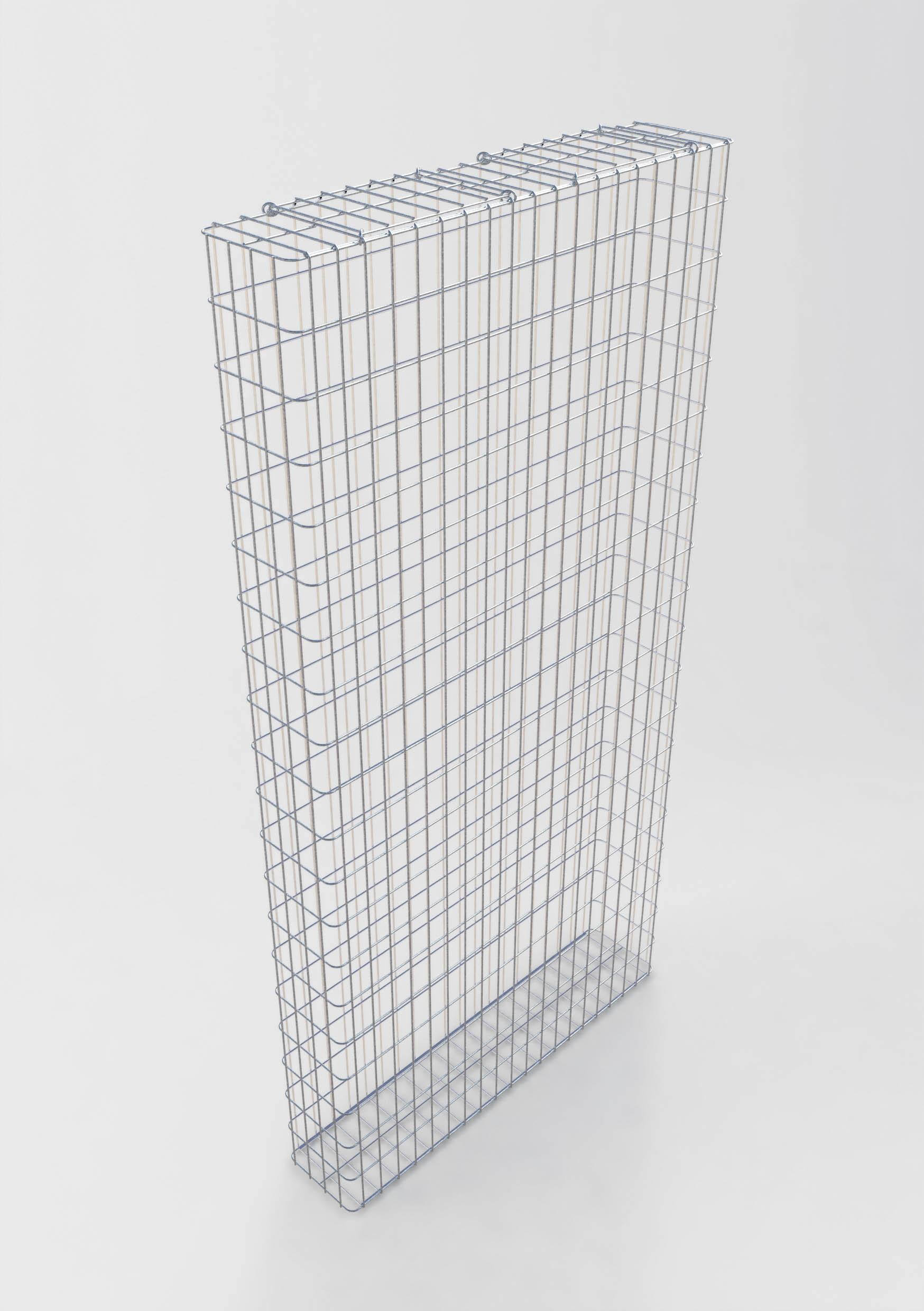Gabbione zincato a caldo 102 cm x 202 cm x 22 cm, maglia 5 cm x 10 cm, completamente saldato