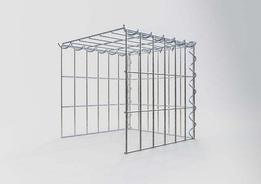 Gabbione aggiuntivo tipo 4 30 cm x 30 cm x 30 cm (L x H x P), dimensione maglia 5 cm x 10 cm, a spirale