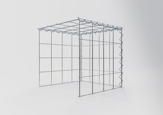 Gabbione aggiuntivo tipo 4 40 cm x 40 cm x 40 cm (L x H x P), dimensione maglia 10 cm x 10 cm, a spirale