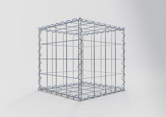 Gabion 40 cm x 40 cm x 40 cm (L x H x D), maskstorlek 10 cm x 10 cm, spiral