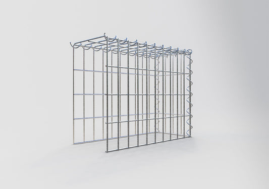 Opvokset gabion type 4 50 cm x 40 cm x 20 cm (L x H x D), maskestørrelse 5 cm x 10 cm, spiral