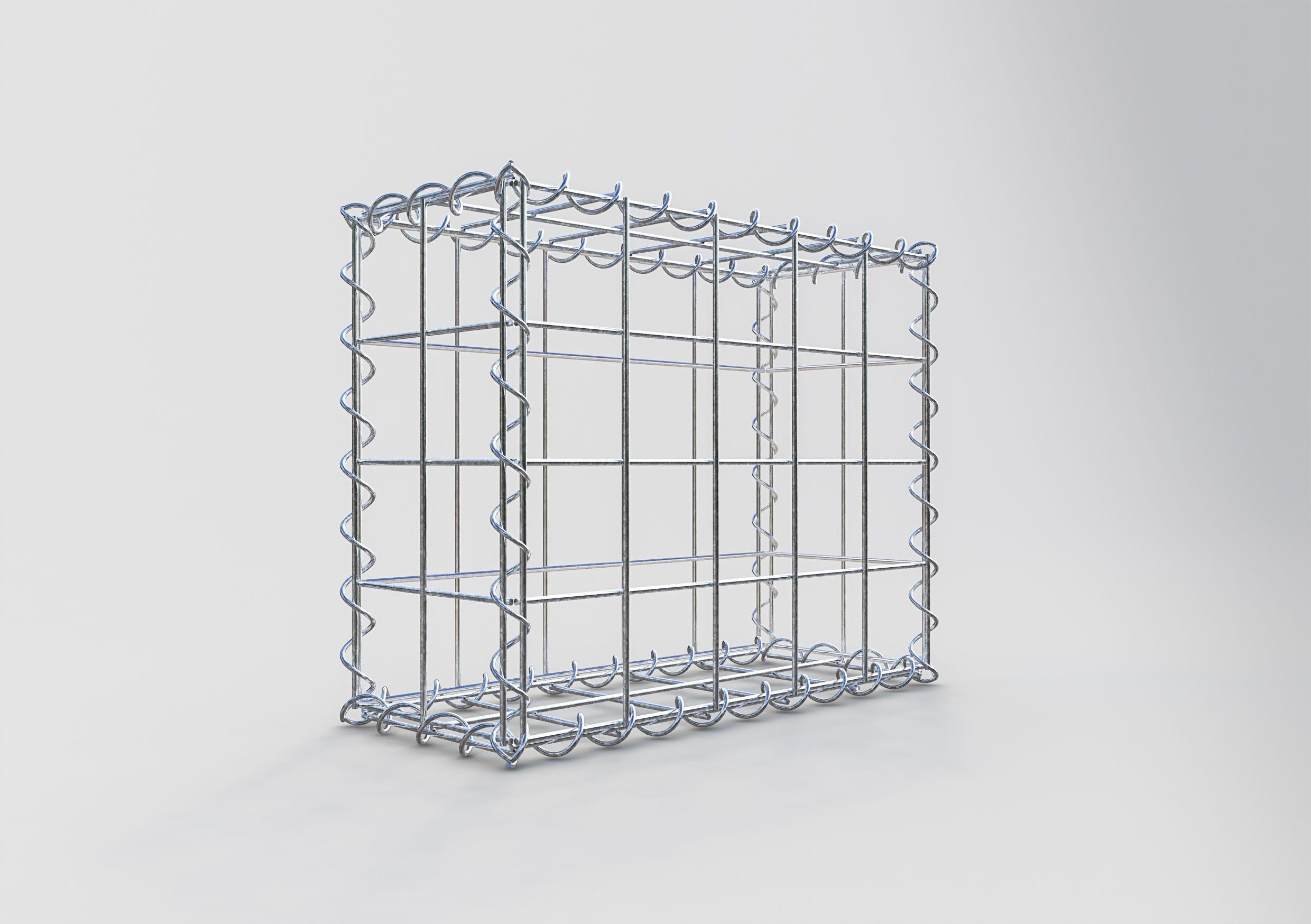 Gabion 50 cm x 40 cm x 20 cm (L x H x P), mailles 10 cm x 10 cm, spirale