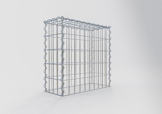 Aangegroeide schanskorf type 3 50 cm x 50 cm x 20 cm (L x H x D), maaswijdte 5 cm x 10 cm, spiraal