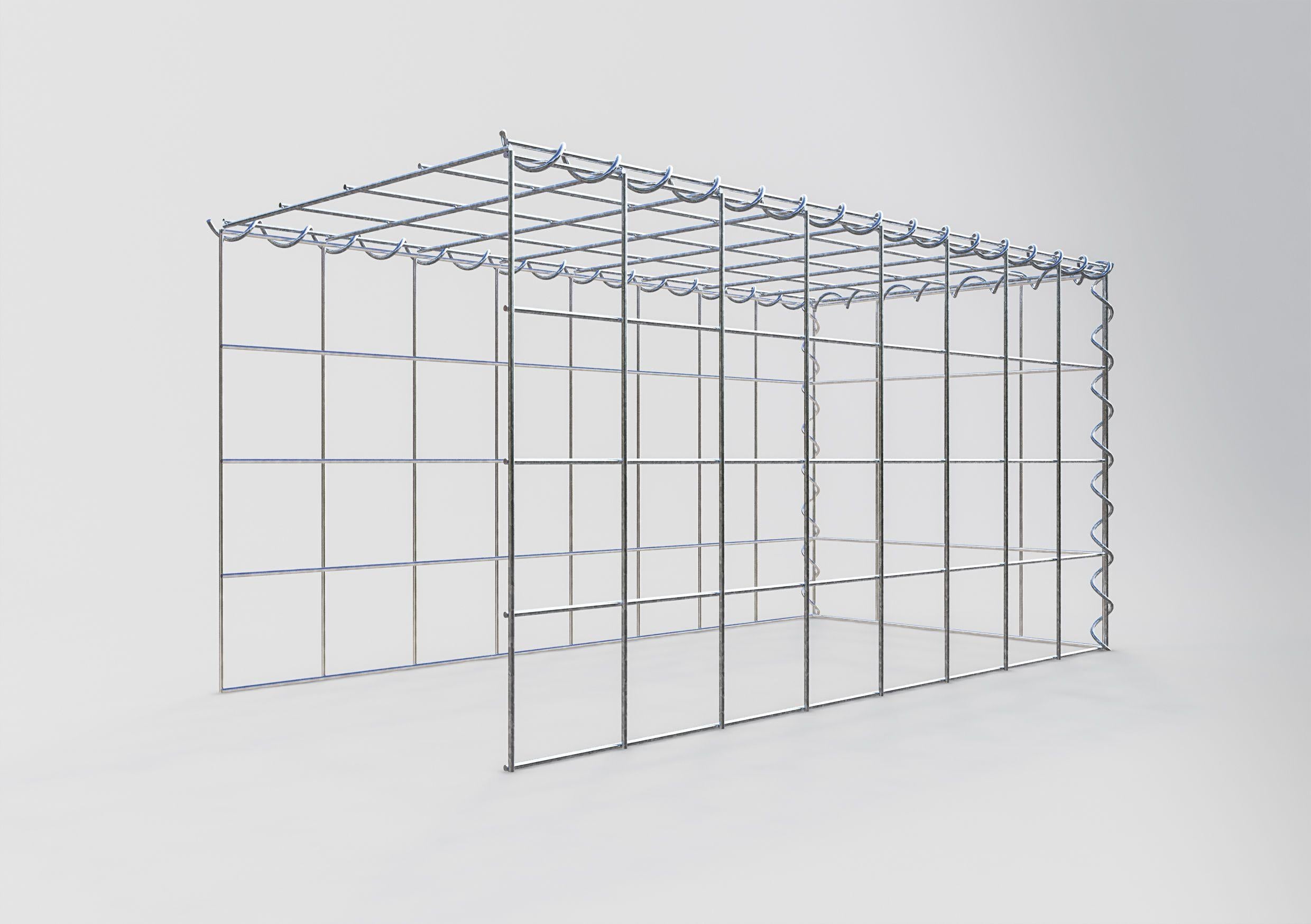 Gavión complementario tipo 4 80 cm x 40 cm x 40 cm (L x A x P), malla 10 cm x 10 cm, espiral