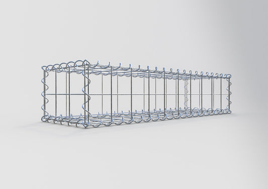 Gabion 100 cm x 20 cm x 30 cm (L x H x D), maskestørrelse 10 cm x 10 cm, spiral