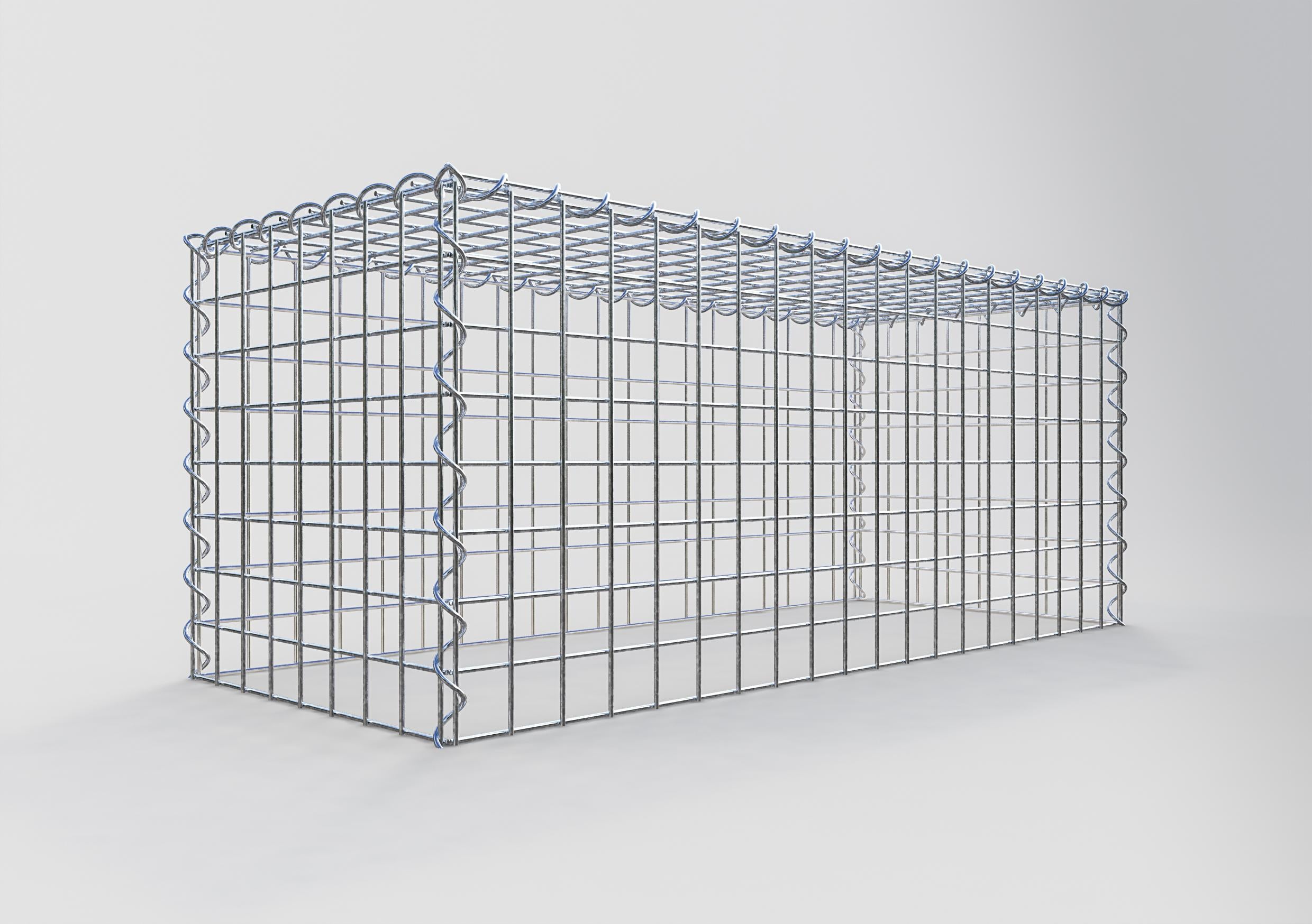 Gavión complementario tipo 3 100 cm x 40 cm x 40 cm (L x A x P), malla 5 cm x 5 cm, espiral