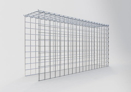 Gabion rapporté type 4 100 cm x 50 cm x 20 cm (L x H x P), mailles 5 cm x 5 cm, spirale