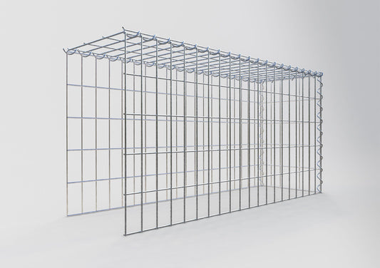 Gabion rapporté type 4 100 cm x 50 cm x 30 cm (L x H x P), mailles 5 cm x 10 cm, spirale