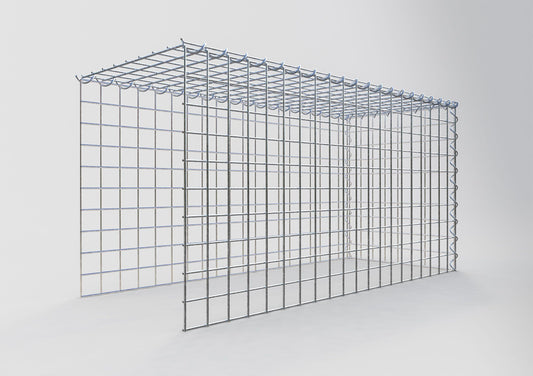 Gabbione aggiuntivo tipo 4 100 cm x 50 cm x 40 cm (L x H x P), dimensione maglia 5 cm x 5 cm, a spirale