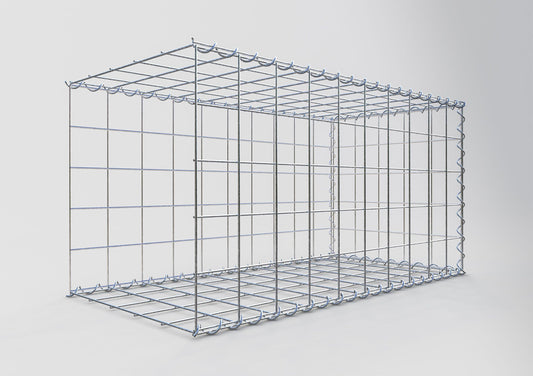 Gabion rapporté type 2 100 cm x 50 cm x 50 cm (L x H x P), mailles 10 cm x 10 cm, spirale