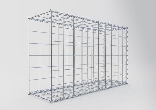 Gabion rapporté type 2 100 cm x 60 cm x 30 cm (L x H x P), mailles 10 cm x 10 cm, spirale
