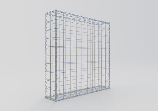 Gabione 100 cm x 100 cm x 20 cm (L x H x T), Maschenweite 10 cm x 10 cm, Spirale