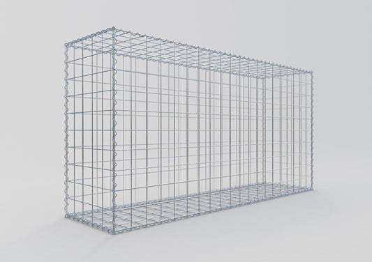 Gabbione 200 cm x 100 cm x 50 cm (L x H x P), maglia 10 cm x 10 cm, spirale