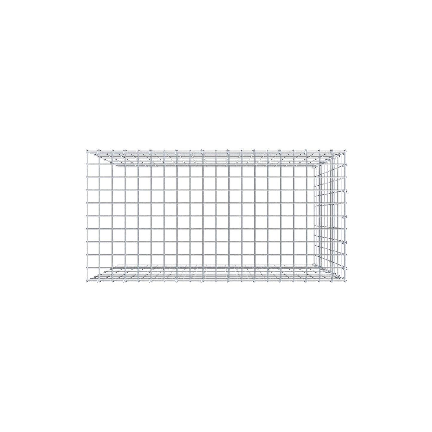 Fourche rapportée type 4 100 cm x 100 cm x 50 cm (L x H x P), mailles 5 cm x 10 cm, anneau C