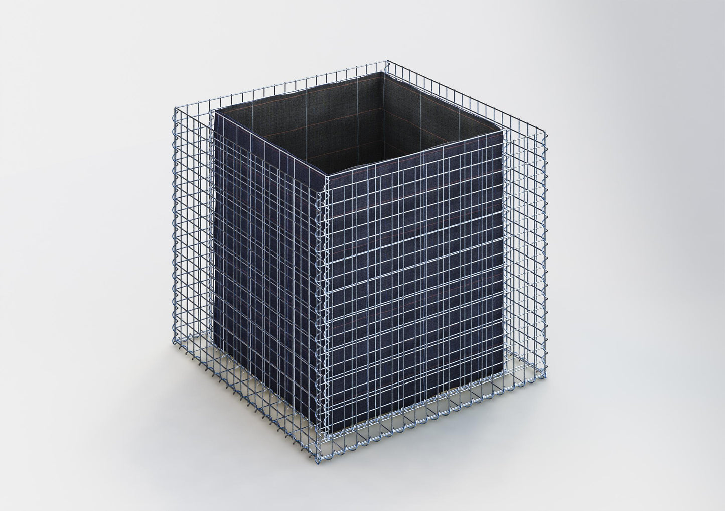 Letto rialzato rettangolare 100 cm x 90 cm x 100 cm (L x H x P), dimensione della rete 5 x 5 cm, spessore delle pareti 10 cm