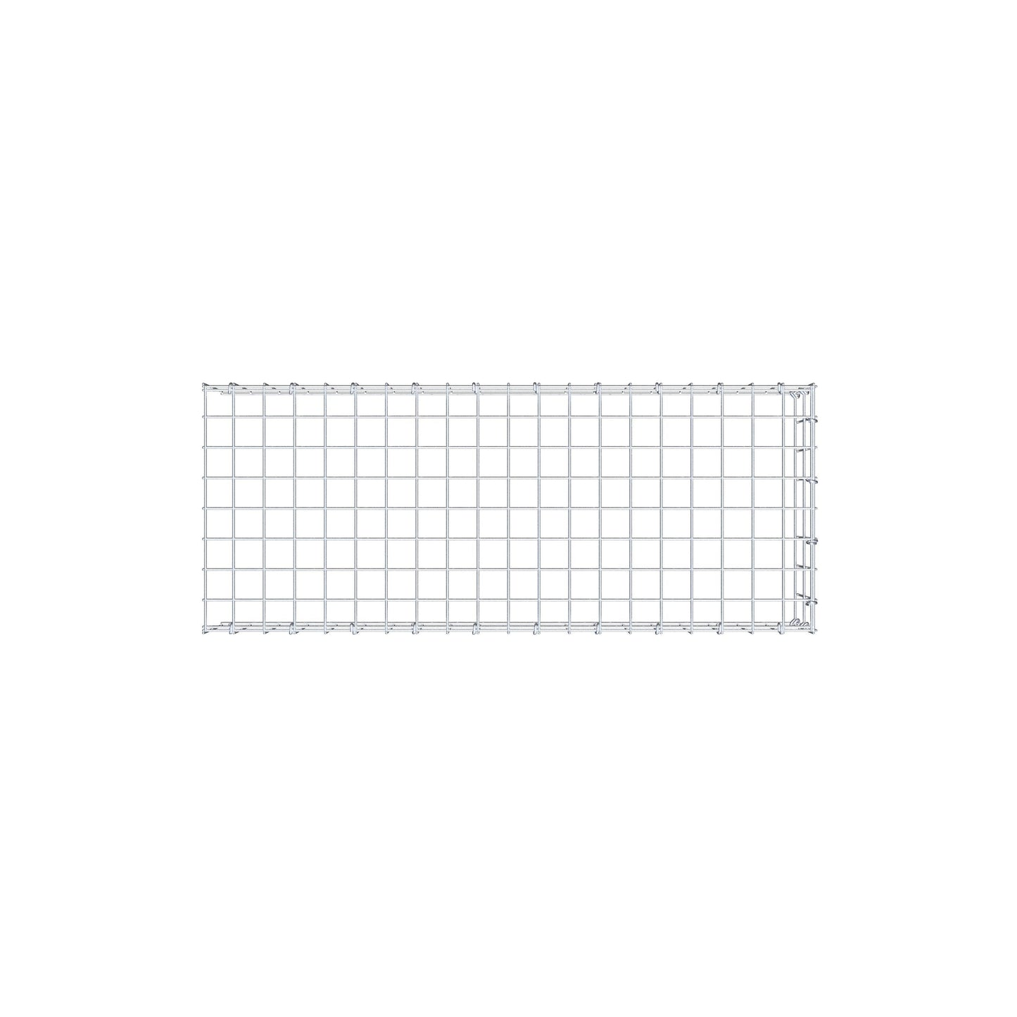 Monteret gabion type 4 100 cm x 20 cm x 40 cm (L x H x D), maskestørrelse 5 cm x 10 cm, C-ring
