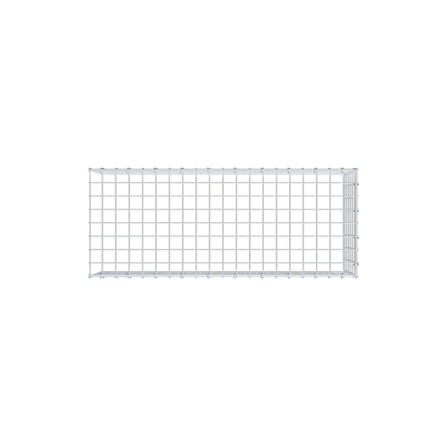 Monteret gabion type 4 100 cm x 30 cm x 40 cm (L x H x D), maskestørrelse 5 cm x 5 cm, C-ring