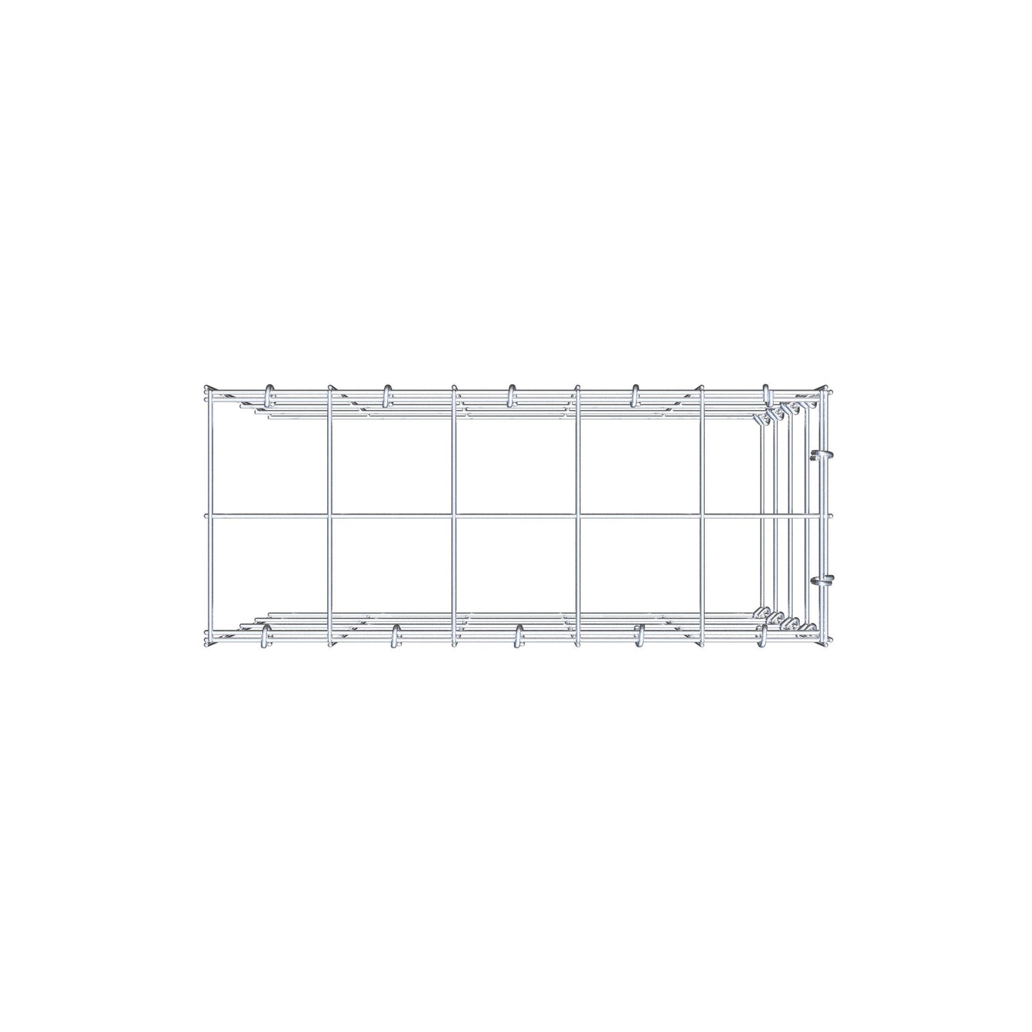 Anbaugabione Typ 4 50 cm x 40 cm x 20 cm (L x H x T), Maschenweite 10 cm x 10 cm, C-Ring