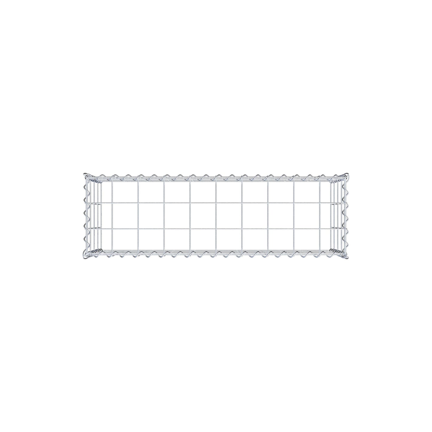 Gabion rapporté type 3 100 cm x 40 cm x 30 cm (L x H x P), mailles 10 cm x 10 cm, spirale