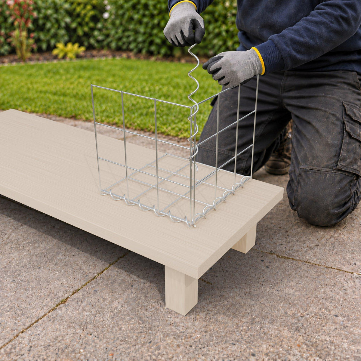 Gabion 30 cm x 30 cm x 30 cm (L x H x D), maskestørrelse 10 cm x 10 cm, spiral