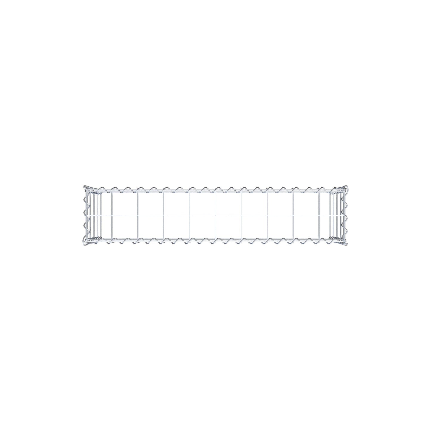 Gabion rapporté type 3 100 cm x 40 cm x 20 cm (L x H x P), mailles 10 cm x 10 cm, spirale