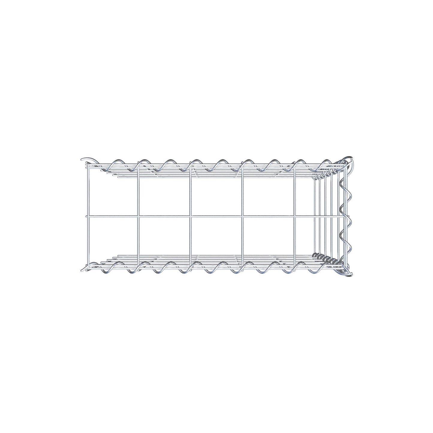 Extra gabion typ 4 50 cm x 50 cm x 20 cm (L x H x D), maskstorlek 10 cm x 10 cm, spiral